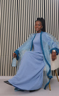 Abaya Noir Azul